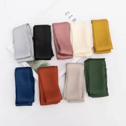 Satin Silk Narrow Scarf Neckerchief Solid Neck Scarves Long Silk Thin Scarf Head Neck Hair Band Bag Ribbon Headbands DIY