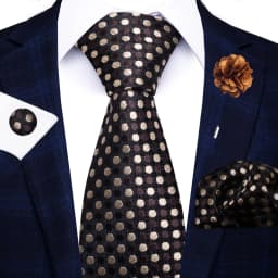 Wholesale Fashion 8 CM Blue Paisley Tie Pocket Squares Cufflink Pin Set Man Office Suit Accessories Wedding Gift Fit Party