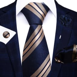 Wholesale Fashion 8 CM Blue Paisley Tie Pocket Squares Cufflink Pin Set Man Office Suit Accessories Wedding Gift Fit Party