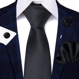 Wholesale Fashion 8 CM Blue Paisley Tie Pocket Squares Cufflink Pin Set Man Office Suit Accessories Wedding Gift Fit Party
