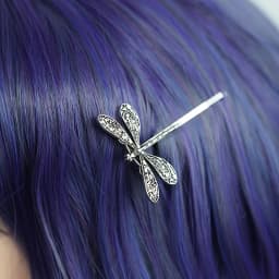 2 Pcs Retro Ancient Style Silvery Dragonfly Hair Clips Side Clips Bobby Pin Hair Accessories