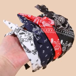 1/4pcs Women Headbands Paisley Hair Bands Knoted Turban Headband Head Wraps Stripe Cloth Head Bands for Women and Girls