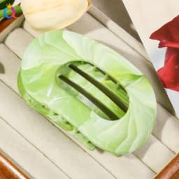 Fashion Oval Hair Claw Clips Women Elegant Marbling Acrylic Flat Circular Hair Grips Premium Colorful Updo Hair Pins Barrettes