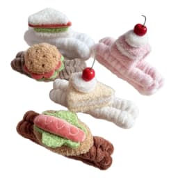 Fun and cute dessert three-dimensional plush cake Swiss curl hair band Women's face band