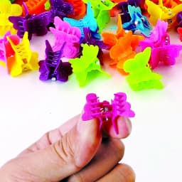 50 Pcs Butterfly Hair Clips Pastel Mini Cute Accessories For Women, Matte Colors Assorted Color, Beautiful And Random Colour