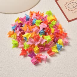 50 Pcs Butterfly Hair Clips Pastel Mini Cute Accessories For Women, Matte Colors Assorted Color, Beautiful And Random Colour