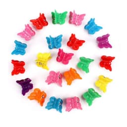 50 Pcs Butterfly Hair Clips Pastel Mini Cute Accessories For Women, Matte Colors Assorted Color, Beautiful And Random Colour