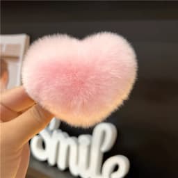 1pc Love plush hair clip, high-end feeling, autumn and winter plush bangs, side clip of plush, BB clip hair accessory, headwear