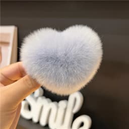 1pc Love plush hair clip, high-end feeling, autumn and winter plush bangs, side clip of plush, BB clip hair accessory, headwear