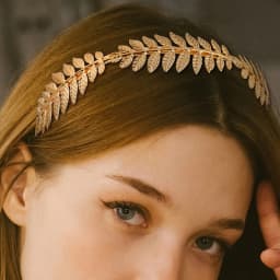 Elegant Solid Color Leaves Hairband! Non-Slip Design, New Gold Leaf Decoration, Retro Baroque Style.