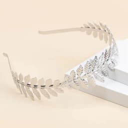 Elegant Solid Color Leaves Hairband! Non-Slip Design, New Gold Leaf Decoration, Retro Baroque Style.