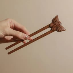 Exquisite Wood Wooden Hair Stick Cat Animals Chinese Style Hairpin Rabbit Hair Sticks for Buns Hanfu Headwear Cheongsam