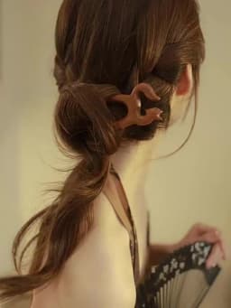 Exquisite Wood Wooden Hair Stick Cat Animals Chinese Style Hairpin Rabbit Hair Sticks for Buns Hanfu Headwear Cheongsam