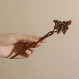 Exquisite Wood Wooden Hair Stick Cat Animals Chinese Style Hairpin Rabbit Hair Sticks for Buns Hanfu Headwear Cheongsam