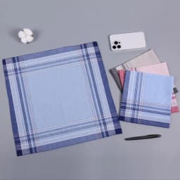 6 packs of men's pure cotton stitching handkerchief for women absorb water and sweat wipe towels color random