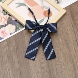 Stripes JK Ties College Student Shirt Suit Neckwear Neckties For Men Women Lazy-tie Bachelor's Uniform Short Neck Tie