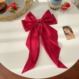 1/6pcs Long Ribbon Bow Hair Clips for Women Korean Style Solid Color Daily Wear Hairpin Fashion Girls Hair Clamp