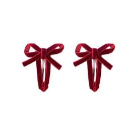 Korean velvet hollow bow BB clips fashionable and exquisite bangs hairclip red hair accessories atmosphere clip