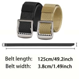 New Men's Alloy Buckle Belt Nylon Tactical Belt Braided Lightweight Breathable Outdoor Sport Daily Commuter For Men Women Belts