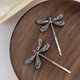 2Pcs/Set Fashion Metal Vintage Dragonfly Barrettes Hairpin Hair Clips For Women Girls Headwear Bangs Side Hair Accessories Gifts