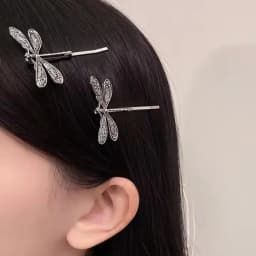 2Pcs/Set Fashion Metal Vintage Dragonfly Barrettes Hairpin Hair Clips For Women Girls Headwear Bangs Side Hair Accessories Gifts