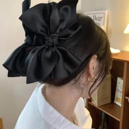 Large Bow Hair Claw Clip New Trendy Solid Color Black Hair Shark Grab Clip Hair Styling Tools Hair Accessories for Women Girl