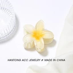 Plumeria Hair Clips Flower Hair Claw Clip Trendy HairClips Korean Hair Accessories For Girls