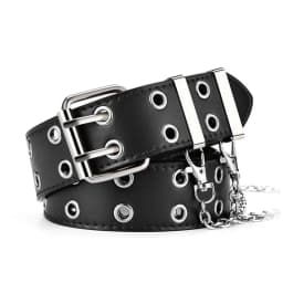 110cm Unisex Men Belts For Women High Quality Double Hole Star Eyelet Hip Hop Rock Style Subculture Y2K Belt Punch Free Size