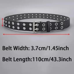 110cm Unisex Men Belts For Women High Quality Double Hole Star Eyelet Hip Hop Rock Style Subculture Y2K Belt Punch Free Size
