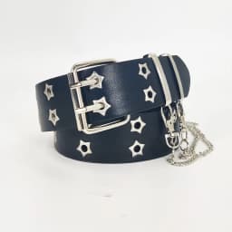 110cm Unisex Men Belts For Women High Quality Double Hole Star Eyelet Hip Hop Rock Style Subculture Y2K Belt Punch Free Size