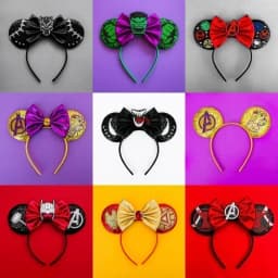 Marvel Captain America Headbands for Women Mickey Ears Hair Accessories Kid Avengers Captain America's Shield Hairband Girl Gift