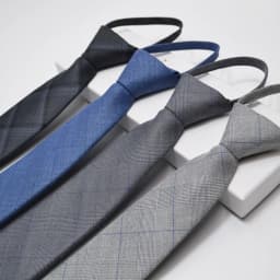New Zipper Men Ties Suits Lazy Plaid Neck Tie For Wedding Check Necktie For Men Retro Lazy Fashion Stripe Ties For Women Necktie