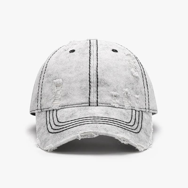 Women Men Baseball Cap Denim Cotton Faded Distressed Ripped dad Caps Trucker Hats Soft Crown Unisex Light Color