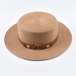 Summer Women Straw Hat Ladies Fashion Flat Top Travel Beach Sun Hat Chapeau Femme