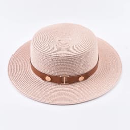 Summer Women Straw Hat Ladies Fashion Flat Top Travel Beach Sun Hat Chapeau Femme