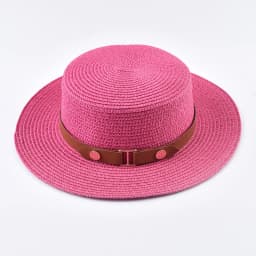 Summer Women Straw Hat Ladies Fashion Flat Top Travel Beach Sun Hat Chapeau Femme