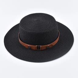 Summer Women Straw Hat Ladies Fashion Flat Top Travel Beach Sun Hat Chapeau Femme