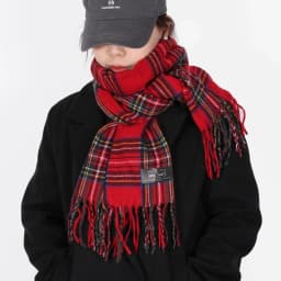 Fashion Scottish Style Tartan Warm Scarf for Women Plaid Soft Long Wrap Shawl Christmas for Girlfrend Wife Mom