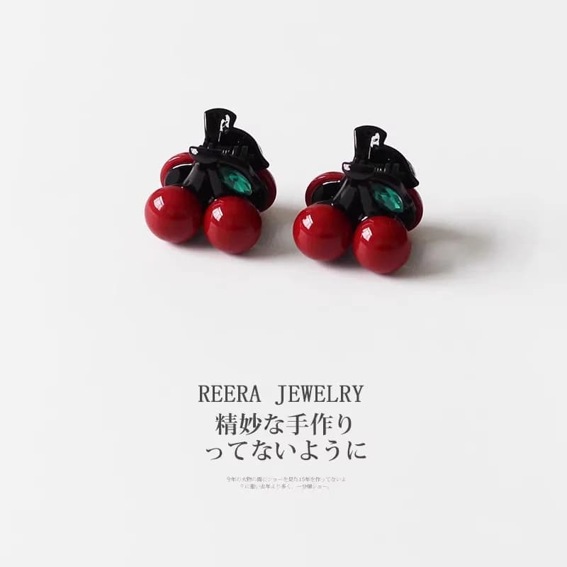 2pcs/set Cute Cherry Small Hair Claws For Women Girls Sweet Hair Ornament Hair Clips Hairpins Hairgrip Fashion Hair Accessories