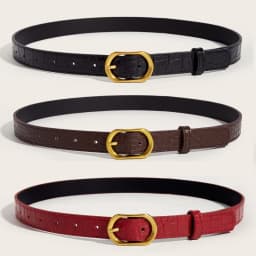 2025 New Belt Women's Korean Edition Decoration Paired with Wine Red Jeans Multi Functional Fashion Belt for Women
