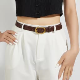 2025 New Belt Women's Korean Edition Decoration Paired with Wine Red Jeans Multi Functional Fashion Belt for Women