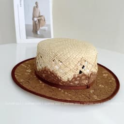 Fashion New Summer Japanese Lace Raffia Straw Hat For Women Casual Beach Hat Wide Brim Luxury Outdoor Wedding Hat