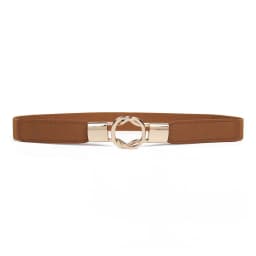 Womens Belt Stretch Elastic Skinny Waist Ladies Dress Waistband Metal Buckle UK