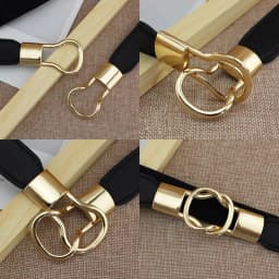 Womens Belt Stretch Elastic Skinny Waist Ladies Dress Waistband Metal Buckle UK