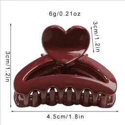 French Red Collection! small Grab clip feminine side bangs clip broken hairpin princess head clip hair Claw hair accessory
