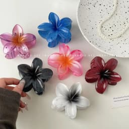 Elegant Gradient Hair Clips Flower Hair Claws Big Size Fashion Head Wear Hairpin for Women Girls Crab Barrette Hair Accessories
