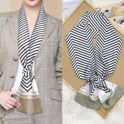 Luxury Design Skinny Silk Scarf Women Fashion Hair Ribbons Headbands Bandana Female Bag Wrist Wrap Neckerchief Foulard Neck Ties