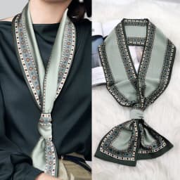 Luxury Design Skinny Silk Scarf Women Fashion Hair Ribbons Headbands Bandana Female Bag Wrist Wrap Neckerchief Foulard Neck Ties