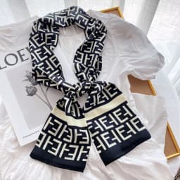 Luxury Design Skinny Silk Scarf Women Fashion Hair Ribbons Headbands Bandana Female Bag Wrist Wrap Neckerchief Foulard Neck Ties