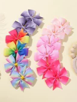 2pcs Girls Cute Printing Dot Bows Hair Accessories Hair Clips Handmade Bows Clips Hair Pin Kawaii Child Accessories